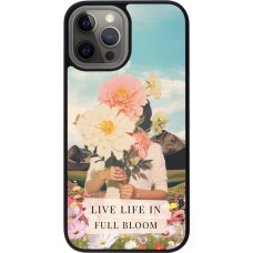 iPhone 12 Pro Max Case Hülle - Silikon schwarz Live life in full moon Spring 2026