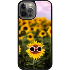 iPhone 12 Pro Max Case Hülle - Silikon schwarz Sunflower with glasses Spring 2026