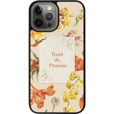 Coque iPhone 12 Pro Max - Silicone rigide noir Trust the process Spring 2026