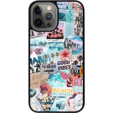 Coque iPhone 12 Pro Max - Silicone rigide noir Summer 20 collage