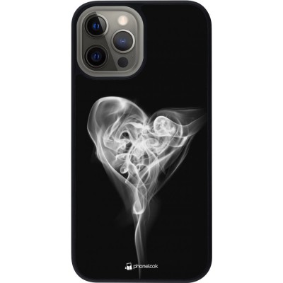 Hülle iPhone 12 Pro Max - Silikon schwarz Valentine 2022 Black Smoke