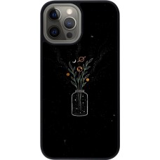Coque iPhone 12 Pro Max - Silicone rigide noir Vase black