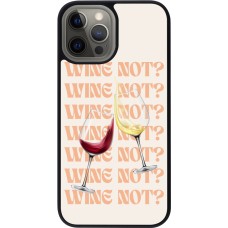 Coque iPhone 12 Pro Max - Silicone rigide noir Wine not