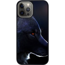 Coque iPhone 12 Pro Max - Silicone rigide noir Wolf Shape