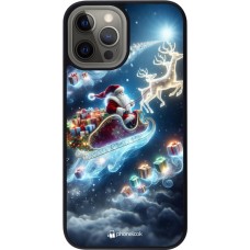 iPhone 12 Pro Max Case Hülle - Silikon schwarz Weihnachten 2023 Verzauberter Weihnachtsmann