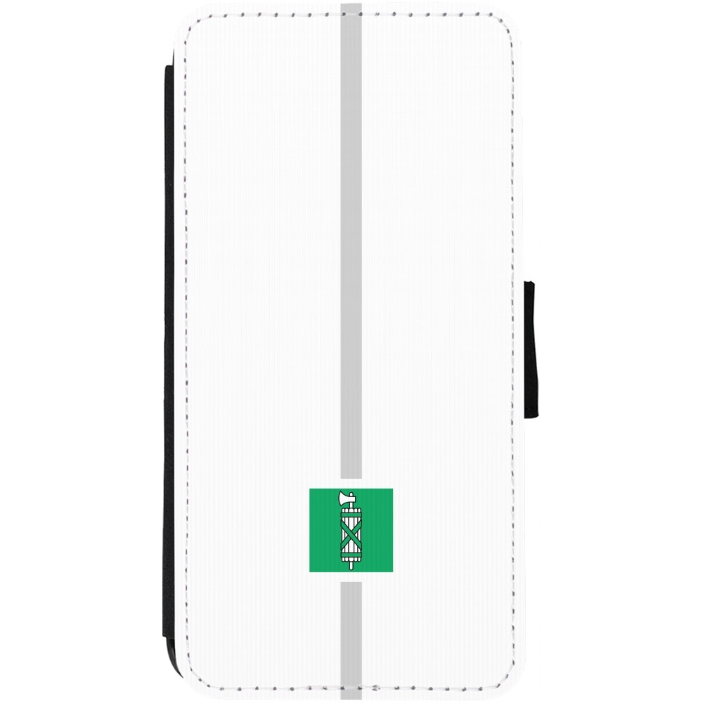 Coque iPhone 12 Pro Max - Wallet noir Canton SG blanc
