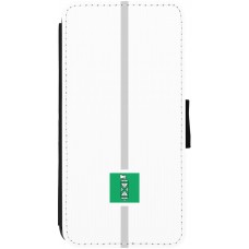 Coque iPhone 12 Pro Max - Wallet noir Canton SG blanc