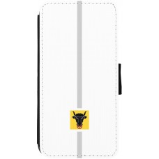 Coque iPhone 12 Pro Max - Wallet noir Canton UR blanc