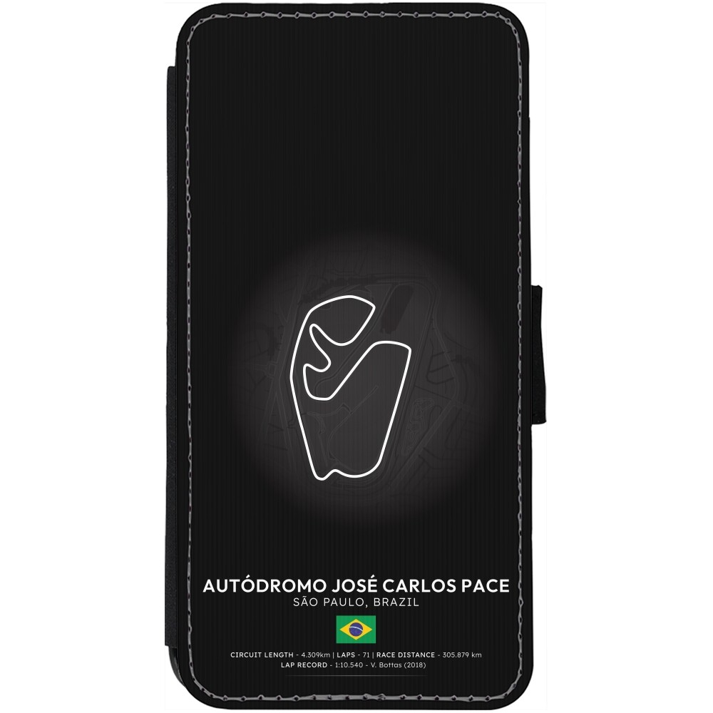 iPhone 12 Pro Max Case Hülle - Wallet schwarz F1 Track 2025 Brazil