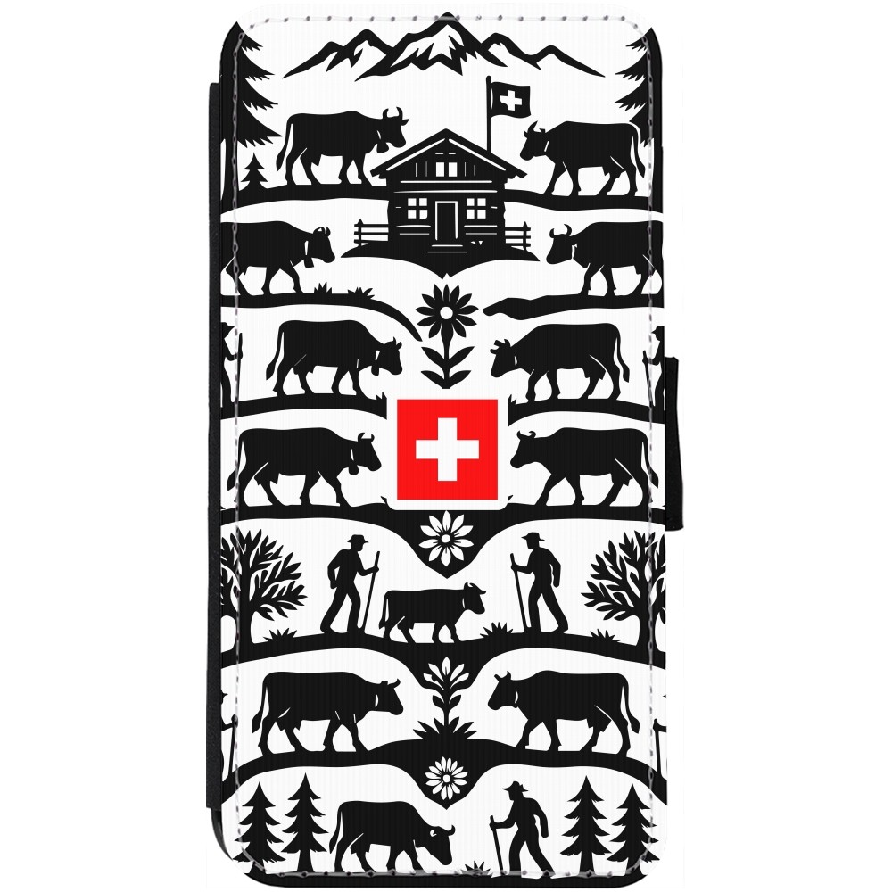 Coque iPhone 12 Pro Max - Wallet noir Poya Suisse 3
