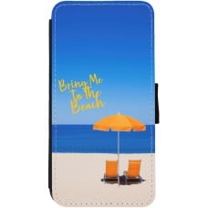 Coque iPhone 12 Pro Max - Wallet noir Summer 2025 Bring me to the beach