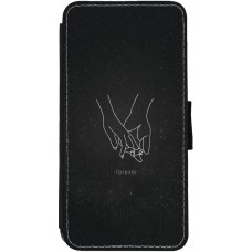 iPhone 12 Pro Max Case Hülle - Wallet schwarz Valentine 2023 hands forever