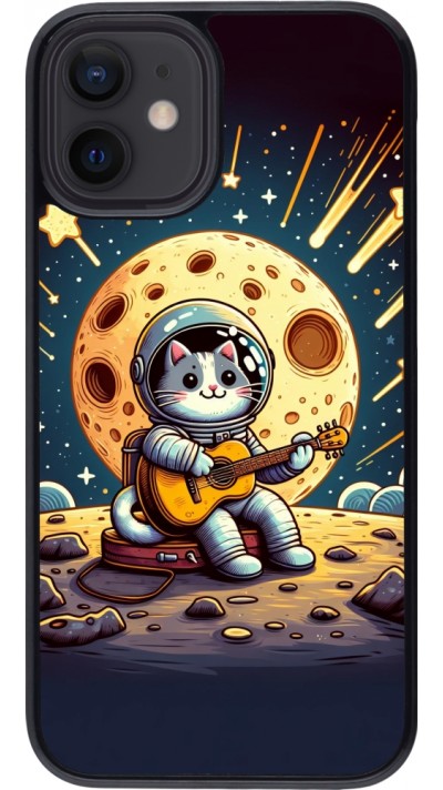 Coque iPhone 12 mini - AstroCat RockLune