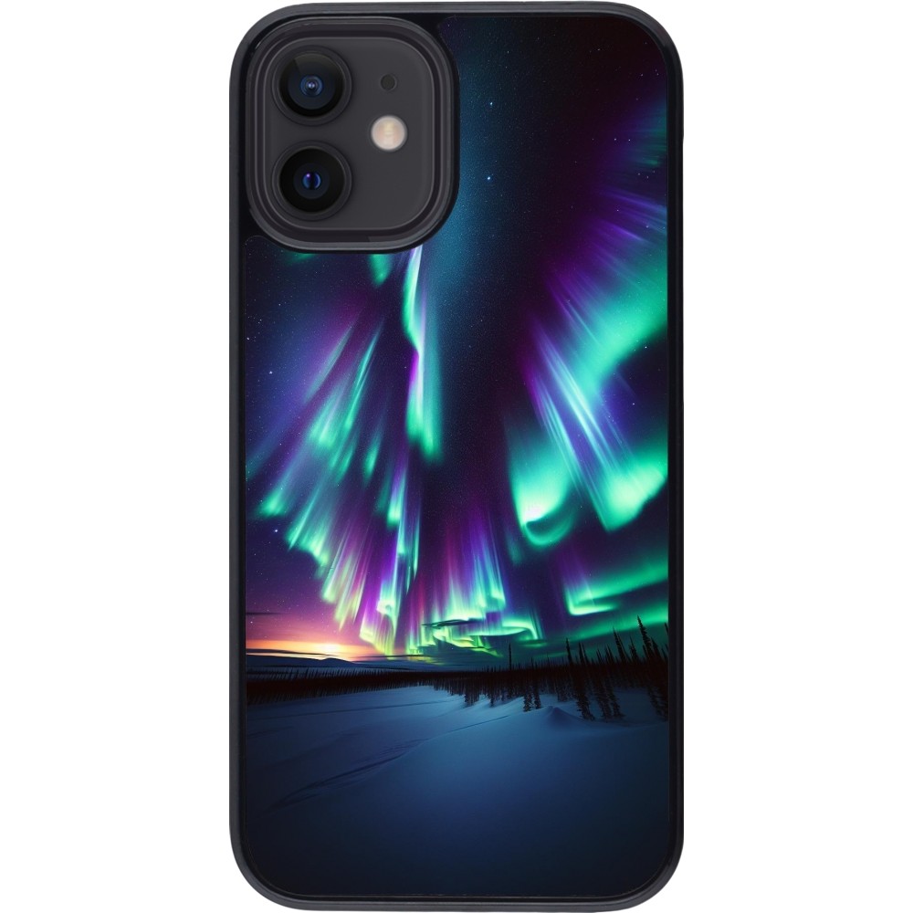 iPhone 12 mini Case Hülle - Funkelndes Nordlicht