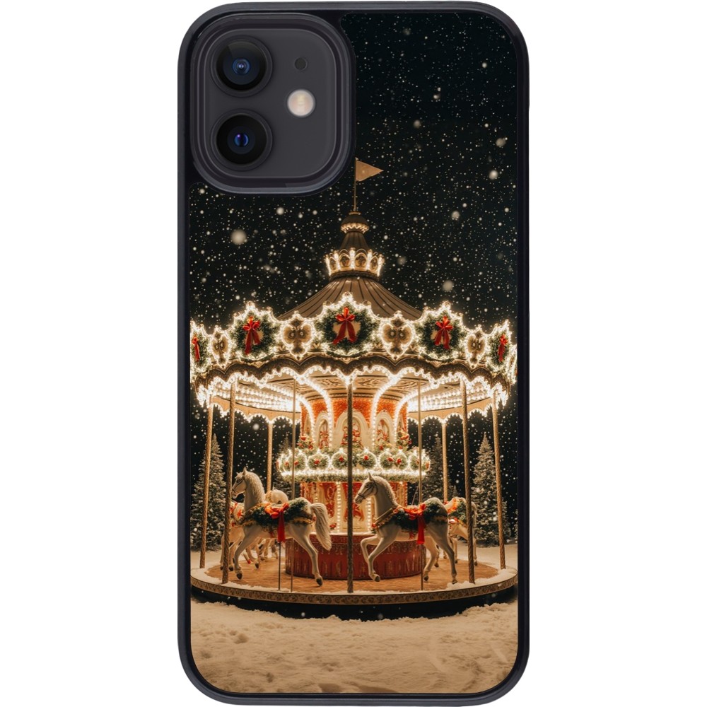 Coque iPhone 12 mini - Christmas 25 Carousel