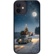 Coque iPhone 12 mini - Christmas 25 Car with Tree Xmas