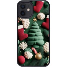 Coque iPhone 12 mini - Christmas 25 Christmas textiles