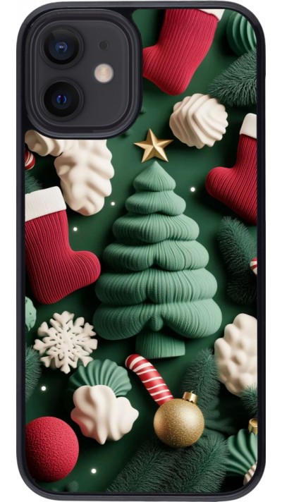 Coque iPhone 12 mini - Christmas 25 Christmas textiles