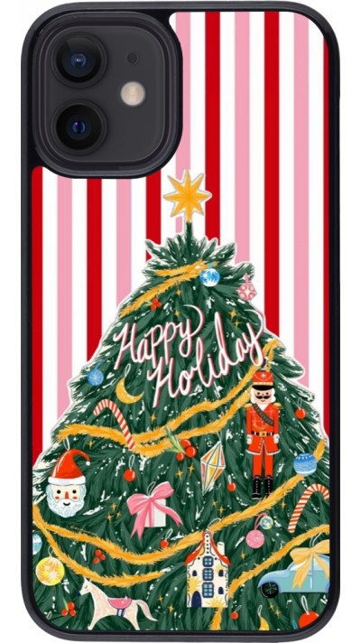 Coque iPhone 12 mini - Christmas 25 Happy Holiday