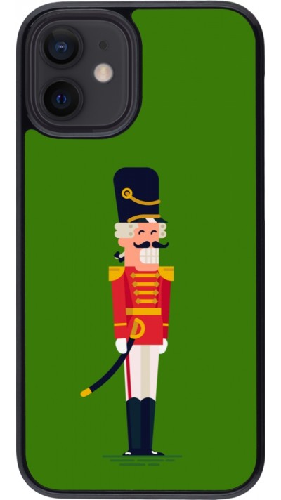 Coque iPhone 12 mini - Christmas 25 Nutcracker Green