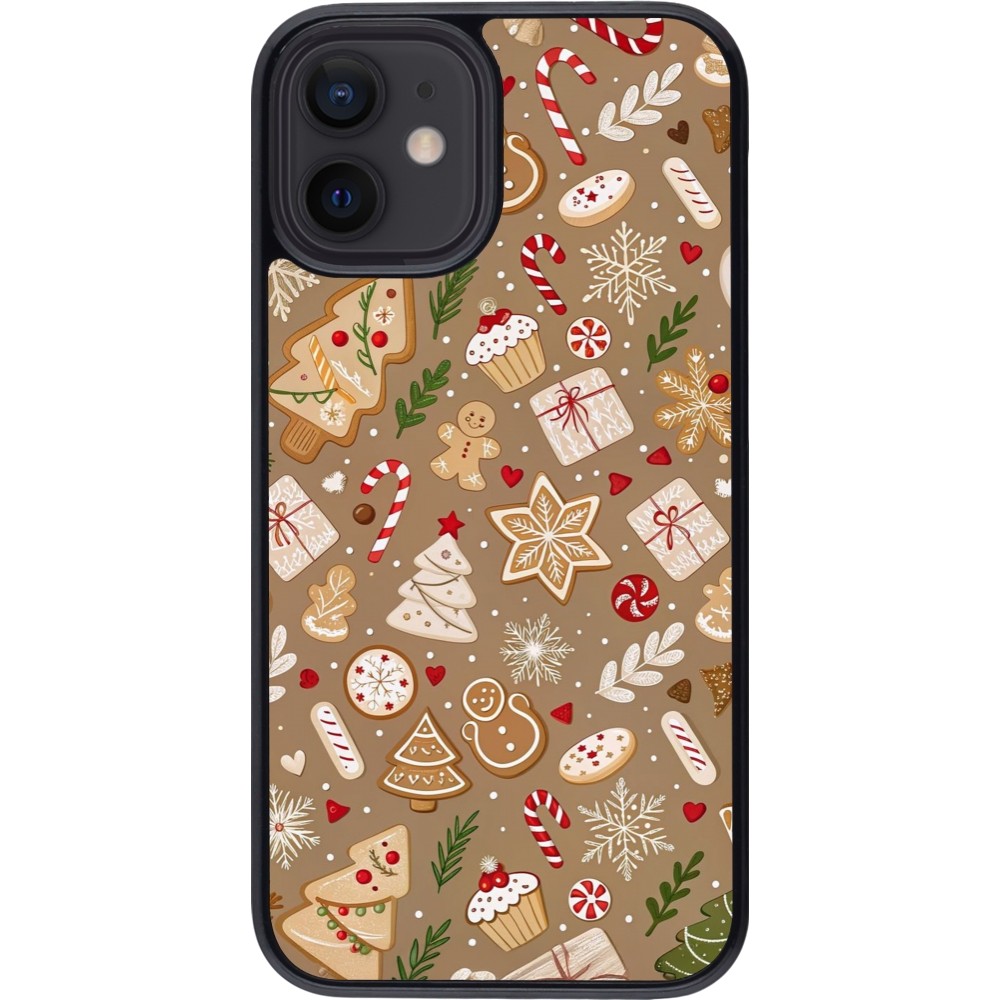 Coque iPhone 12 mini - Christmas 25 Pattern Ginger Cookie