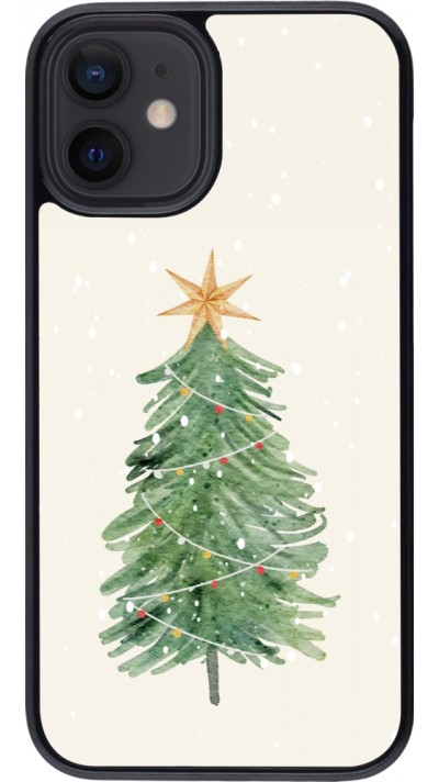 Coque iPhone 12 mini - Christmas 25 Sketch Tree