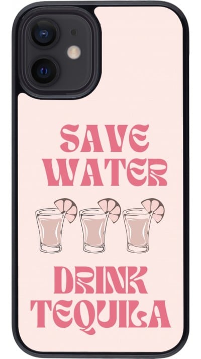 Coque iPhone 12 mini - Cocktail Save Water Drink Tequila