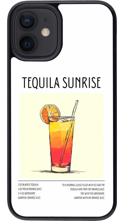 iPhone 12 mini Case Hülle - Cocktail Rezept Tequila Sunrise