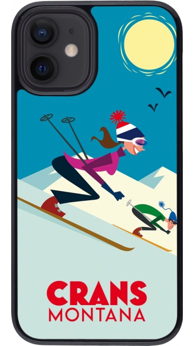 Coque iPhone 12 mini - Crans-Montana Ski Downhill
