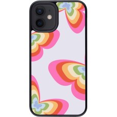 iPhone 12 mini Case Hülle - Easter 2024 rainbow butterflies