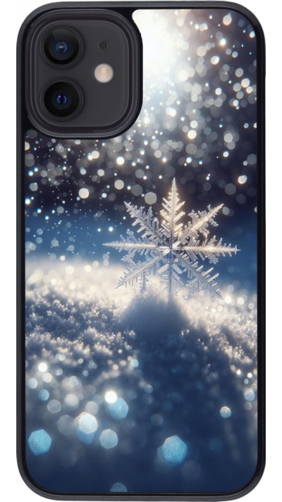 iPhone 12 mini Case Hülle - Schneeflocke Solar Glanz