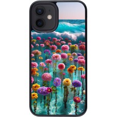 Coque iPhone 12 mini - Flower sea waves