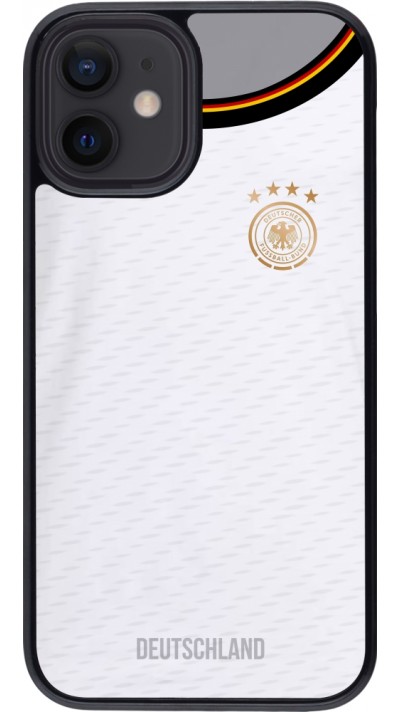 Coque iPhone 12 mini - Maillot de football Allemagne 2022 personnalisable
