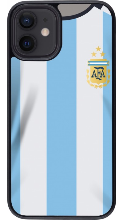 Coque iPhone 12 mini - Maillot de football Argentine 2022 personnalisable