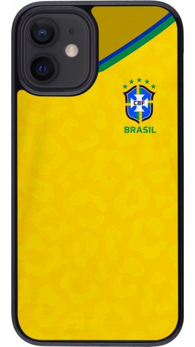 Coque iPhone 12 mini - Maillot de football Brésil 2022 personnalisable