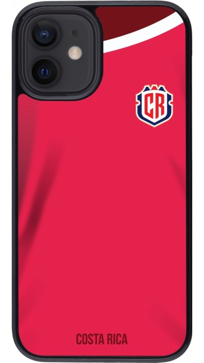 Coque iPhone 12 mini - Maillot de football Costa Rica 2022 personnalisable