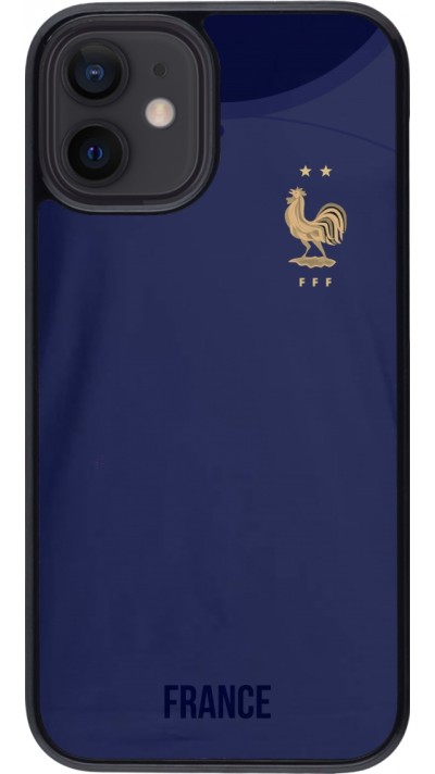 Coque iPhone 12 mini - Maillot de football France 2022 personnalisable