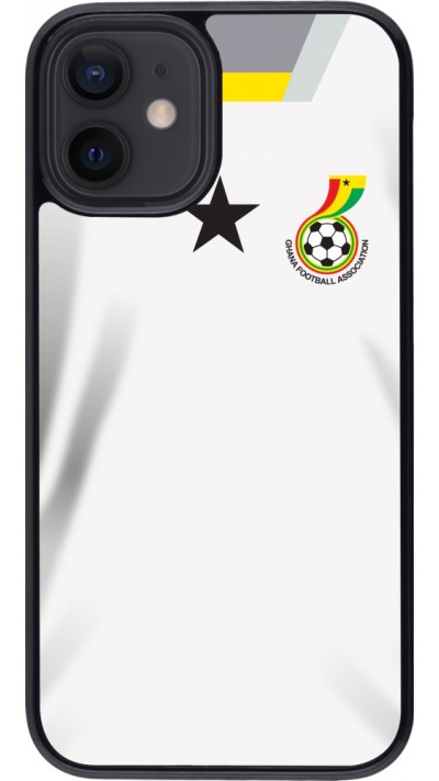 Coque iPhone 12 mini - Maillot de football Ghana 2022 personnalisable