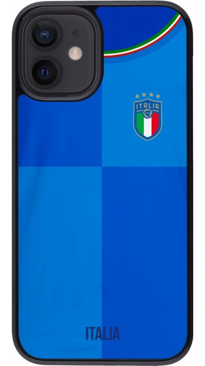 Coque iPhone 12 mini - Maillot de football Italie 2022 personnalisable