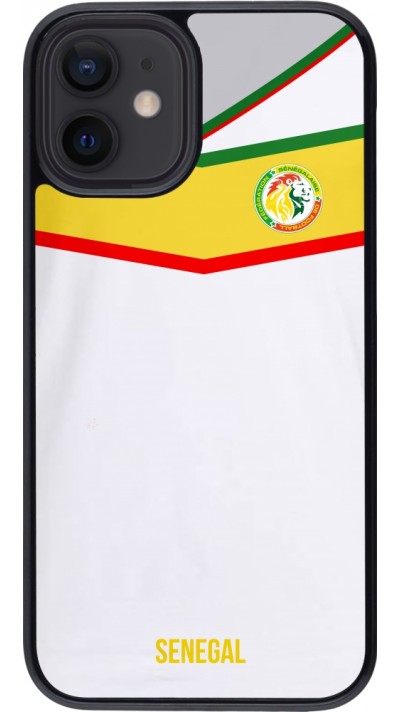 Coque iPhone 12 mini - Maillot de football Senegal 2022 personnalisable