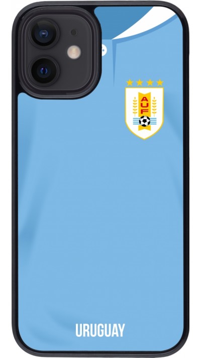 Coque iPhone 12 mini - Maillot de football Uruguay 2022 personnalisable