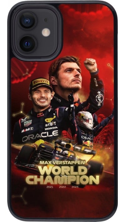 Coque iPhone 12 mini - Max Verstappen Champion 2023