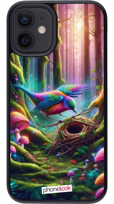 iPhone 12 mini Case Hülle - Vogel Nest Wald