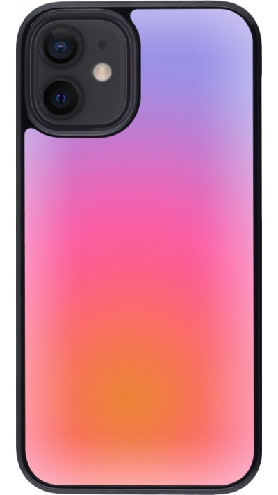Coque iPhone 12 mini - Orange Pink Blue Gradient