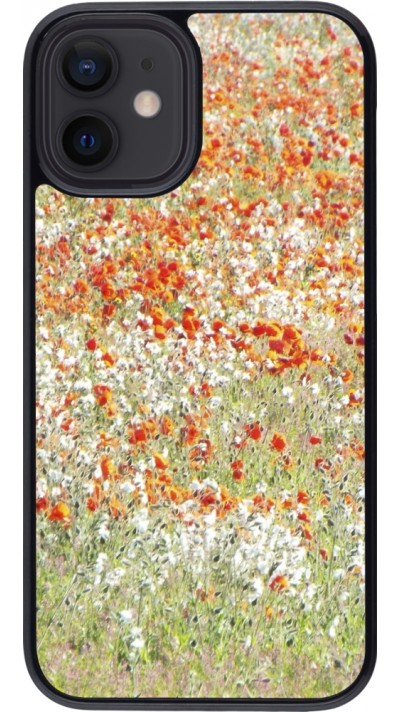 Coque iPhone 12 mini - Petites fleurs peinture