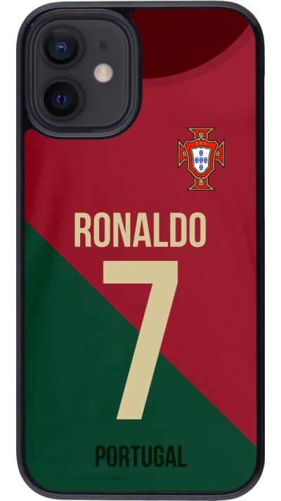 Coque iPhone 12 mini - Football shirt Ronaldo Portugal