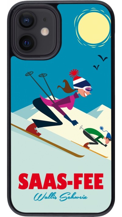 Coque iPhone 12 mini - Saas-Fee Ski Downhill