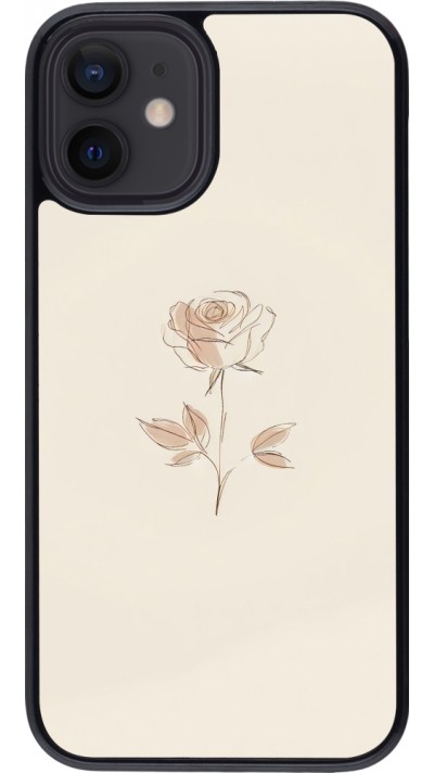 Coque iPhone 12 mini - Sable Rose Minimaliste