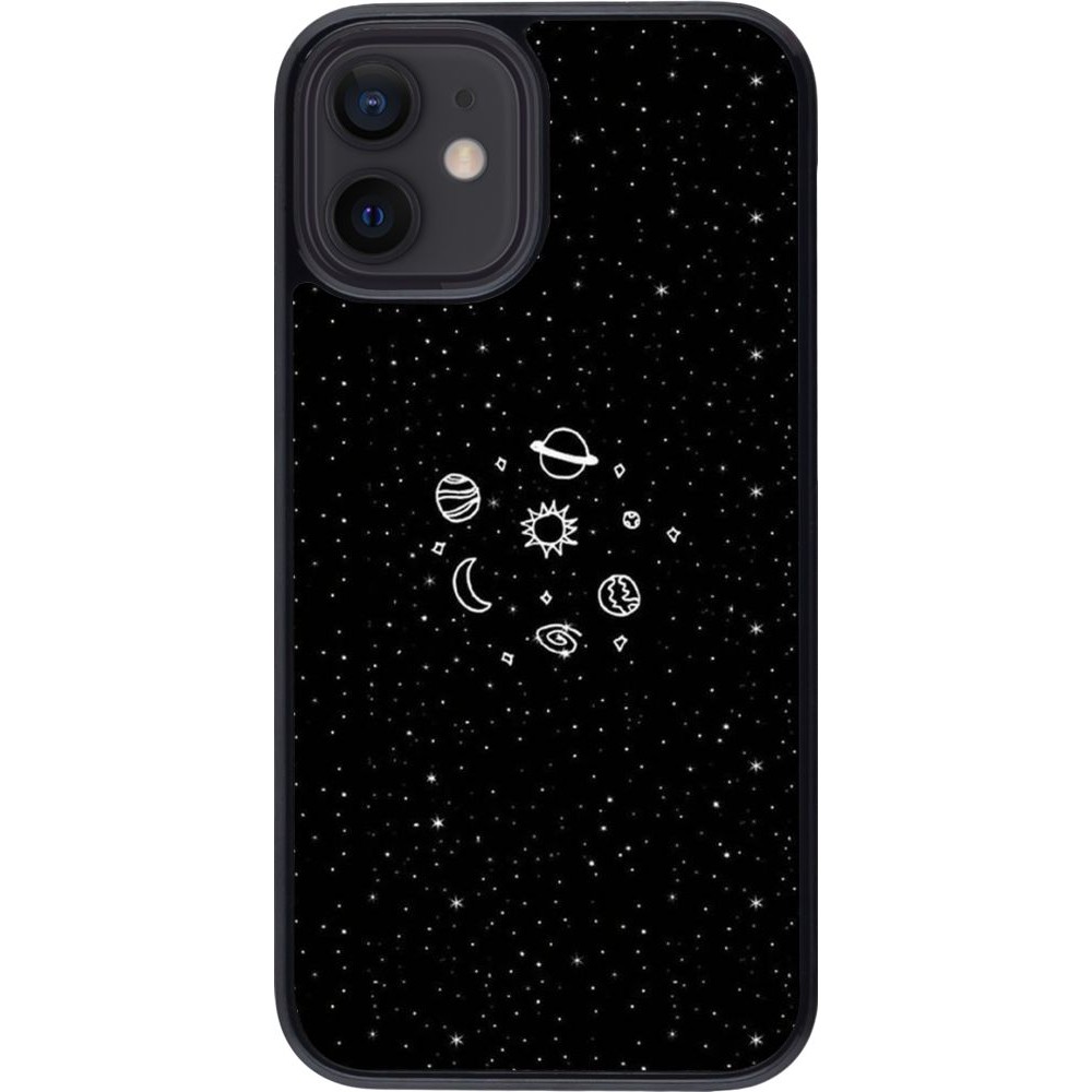 Coque iPhone 12 mini - Space Doodle