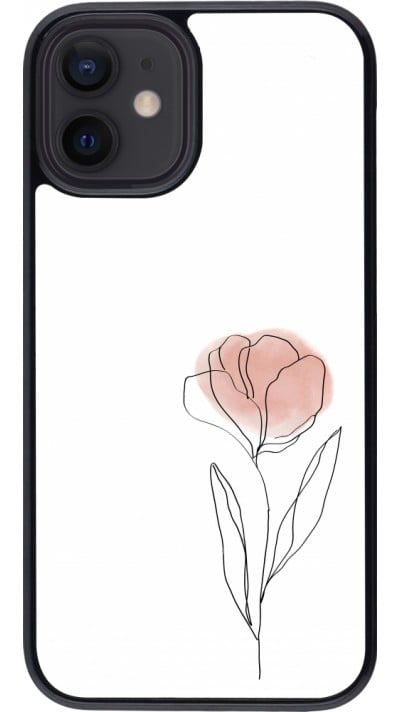 Coque iPhone 12 mini - Spring 23 minimalist flower